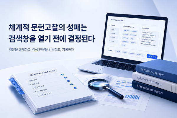 체계적 문헌검토의 검색 전략은 어떻게 설계할까?