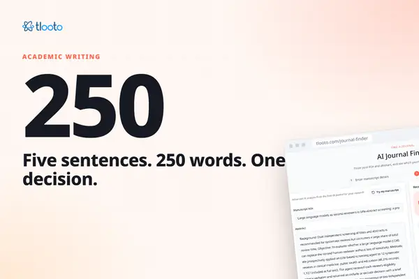 The 250-Word Abstract: A Five-Sentence Structure Editors Read to the End