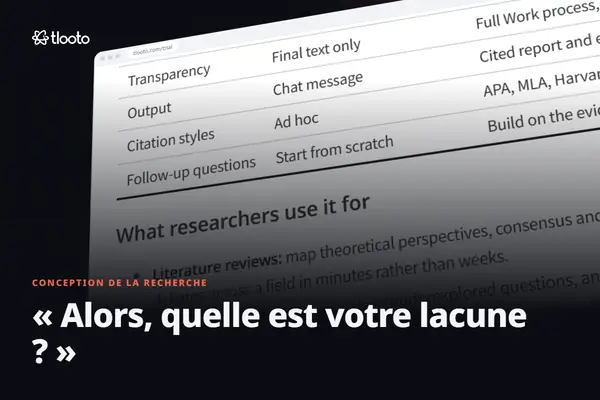 « Alors, quelle est votre lacune de recherche ? » Comment répondre avec des preuves