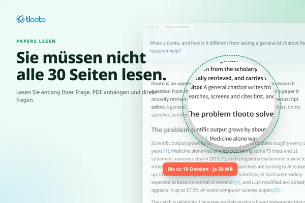 Sie müssen nicht alle 30 Seiten lesen: ein Paper entlang Ihrer Frage lesen