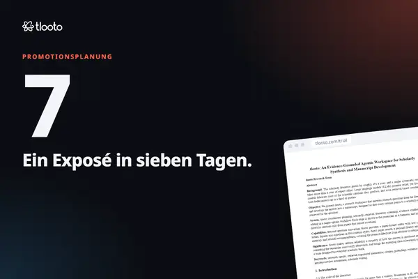 Ein Exposé in sieben Tagen: ein Plan für jeden Tag