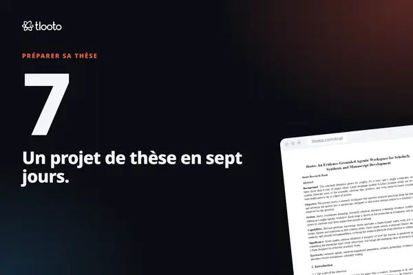 Un projet de thèse en sept jours : le plan jour par jour