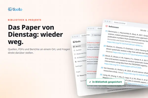 Das Paper von letztem Dienstag: Bibliothek und Projekte in tlooto