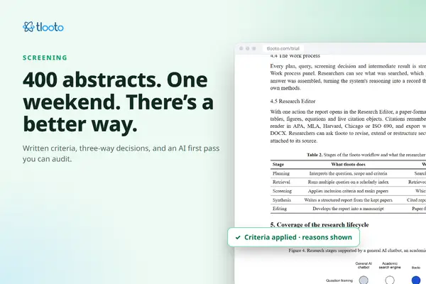 Screening 400 Abstracts Without Losing Your Weekend